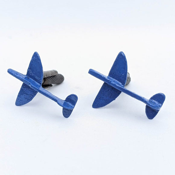 Trench art cufflinks | Spitfire plane | Martin de Ruyter