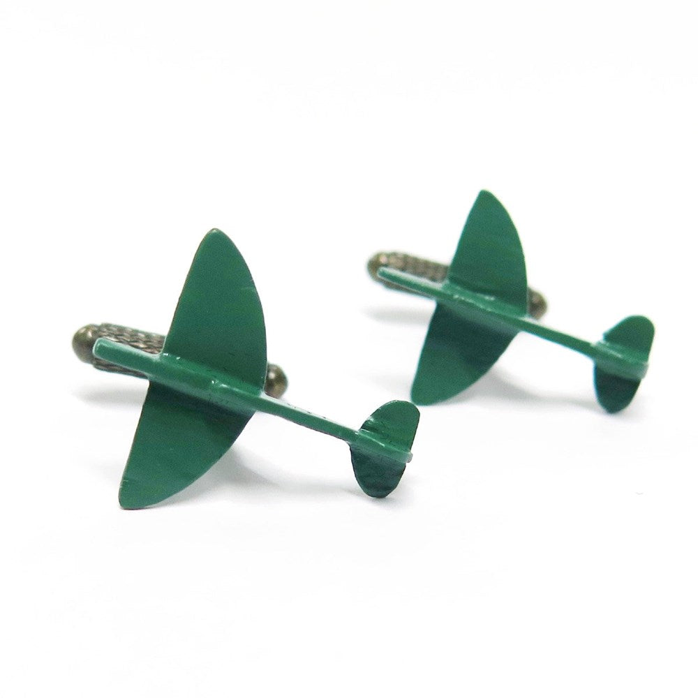 Trench art cufflinks | Spitfire plane | Martin de Ruyter