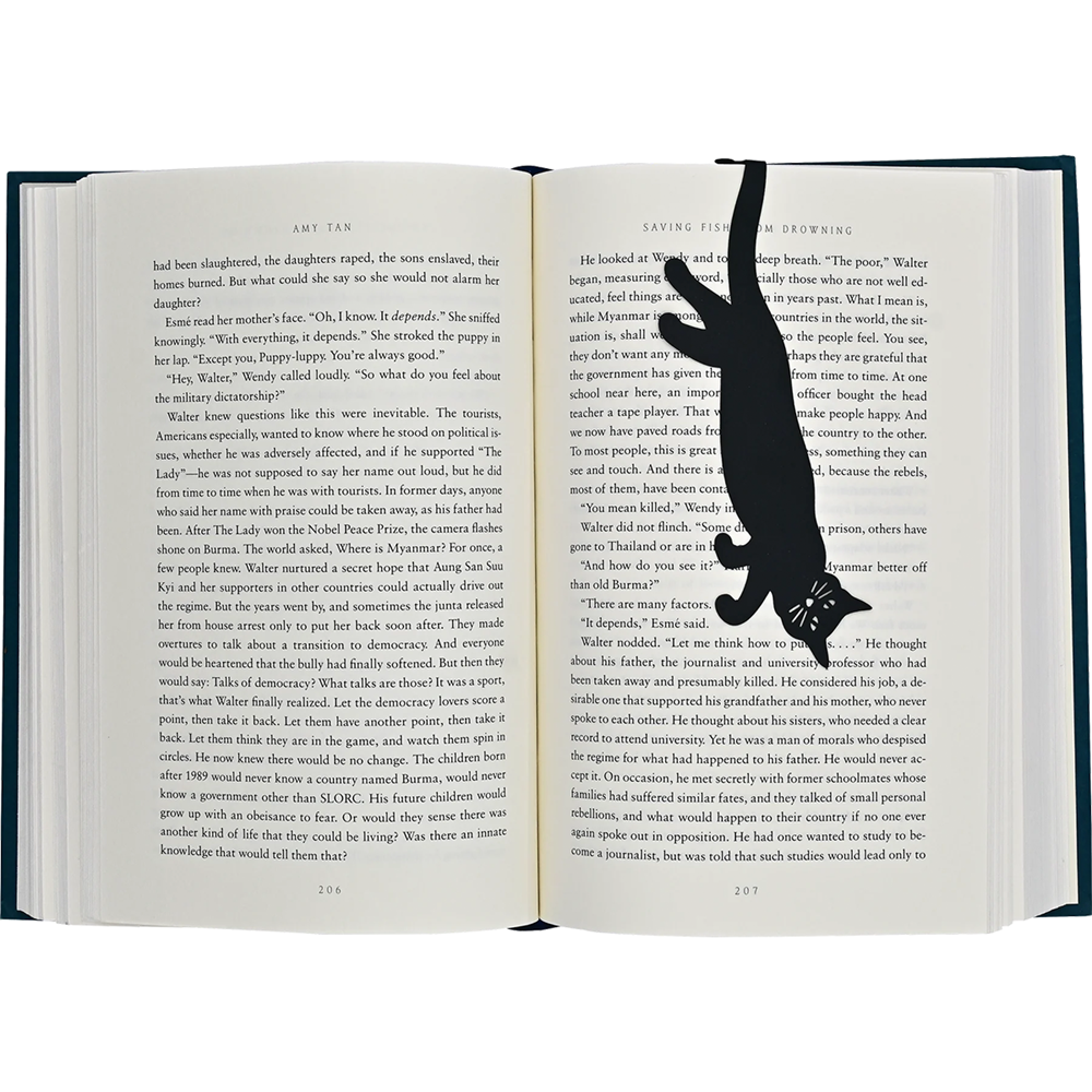 Bookmark | Hanging Cat | Metal