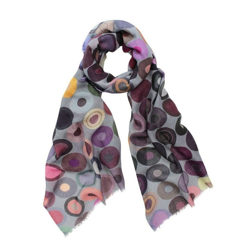 Scarf | Wool | Modern Spot | Wine