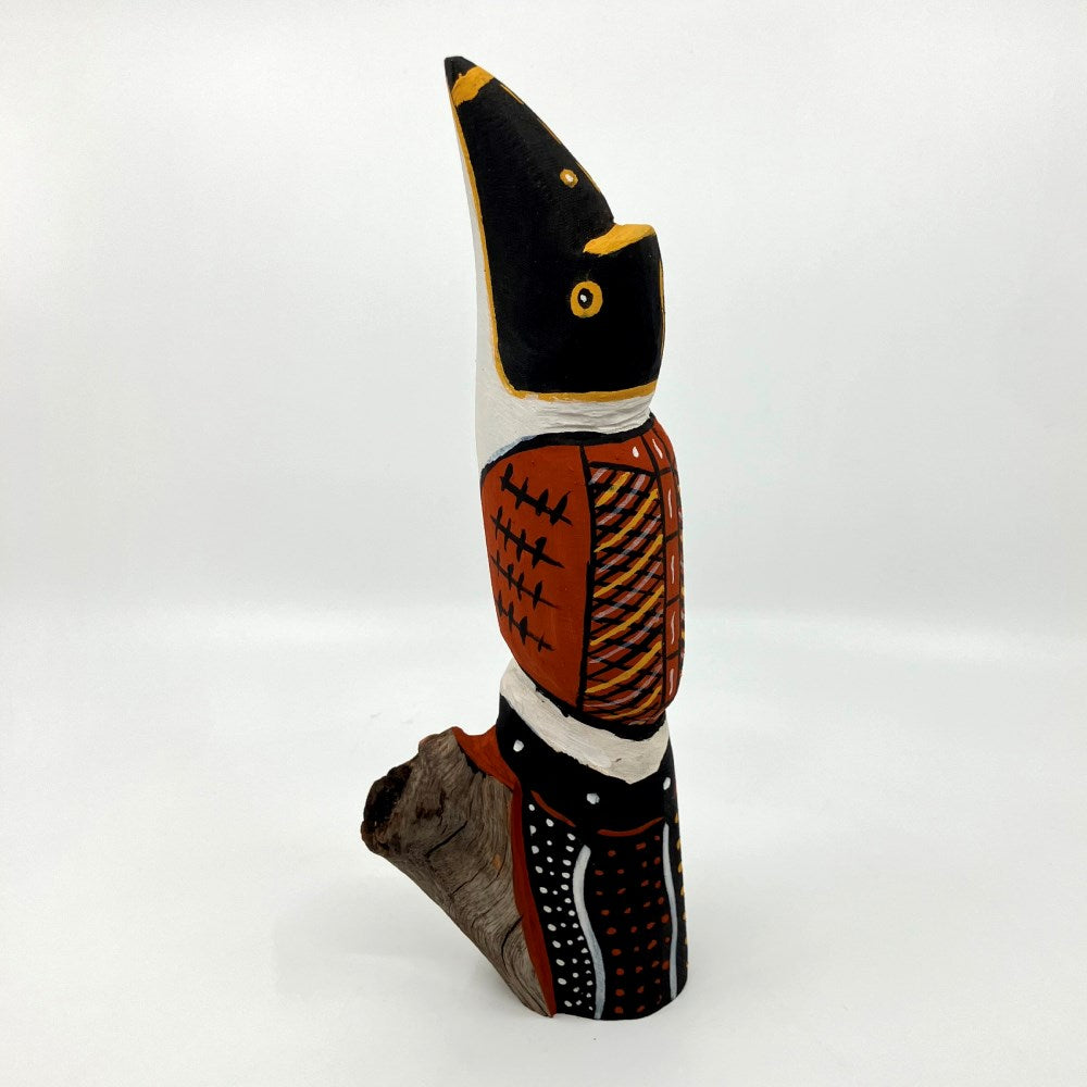 Sculpture | Kookaburra carving by Arthur Puruntatameri | Ngaruwanajirri Inc
