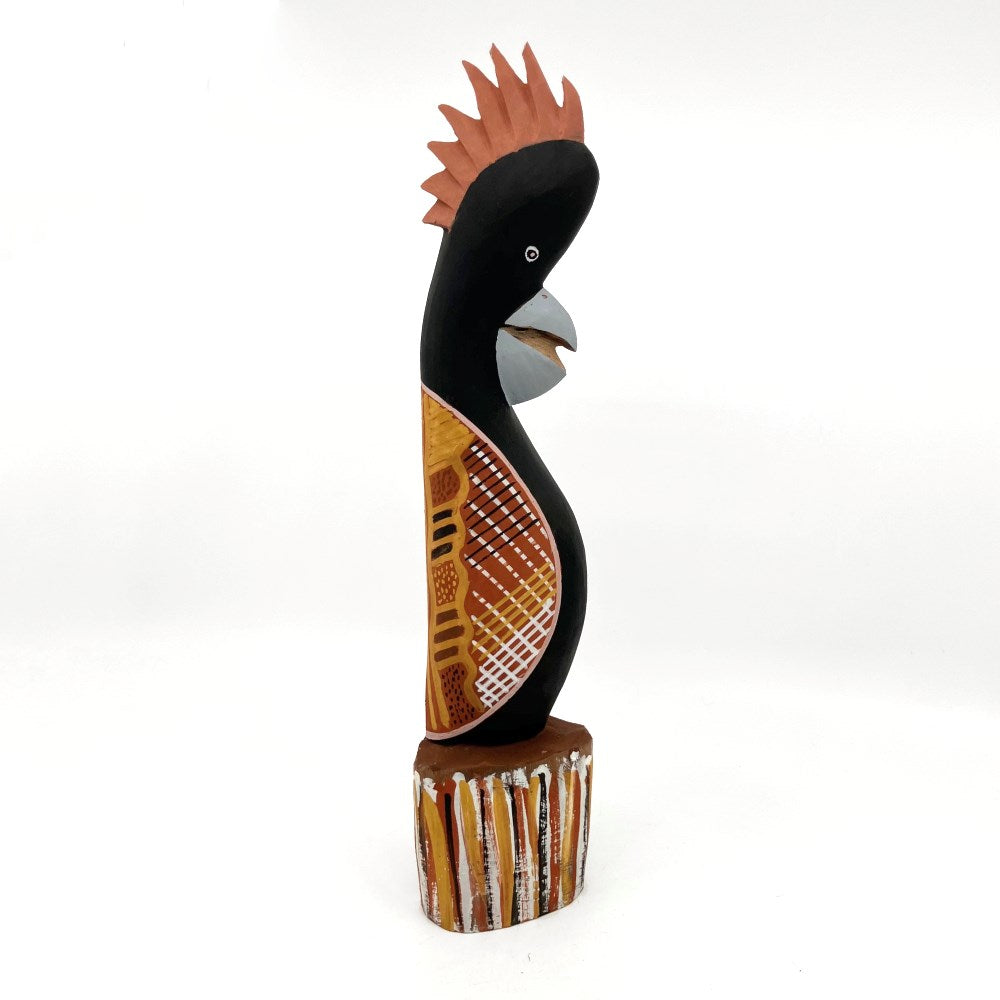 Sculpture | Black cockatoo carving by Thomas Munkano | Ngaruwanajirri Inc