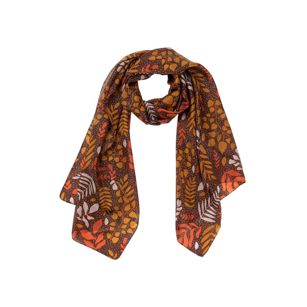 Scarf | Silk | autumn leaves