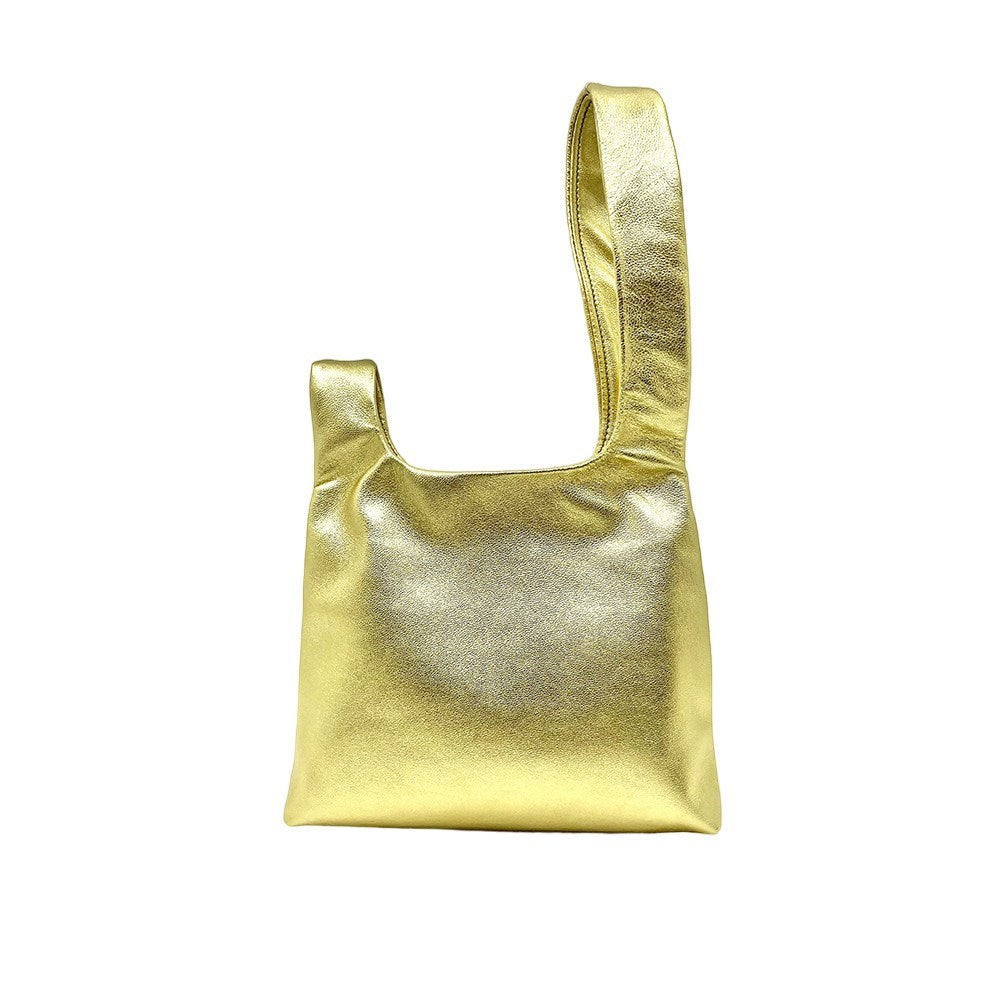 Bag | Leather Soft Sac | small | gold | Kerin English