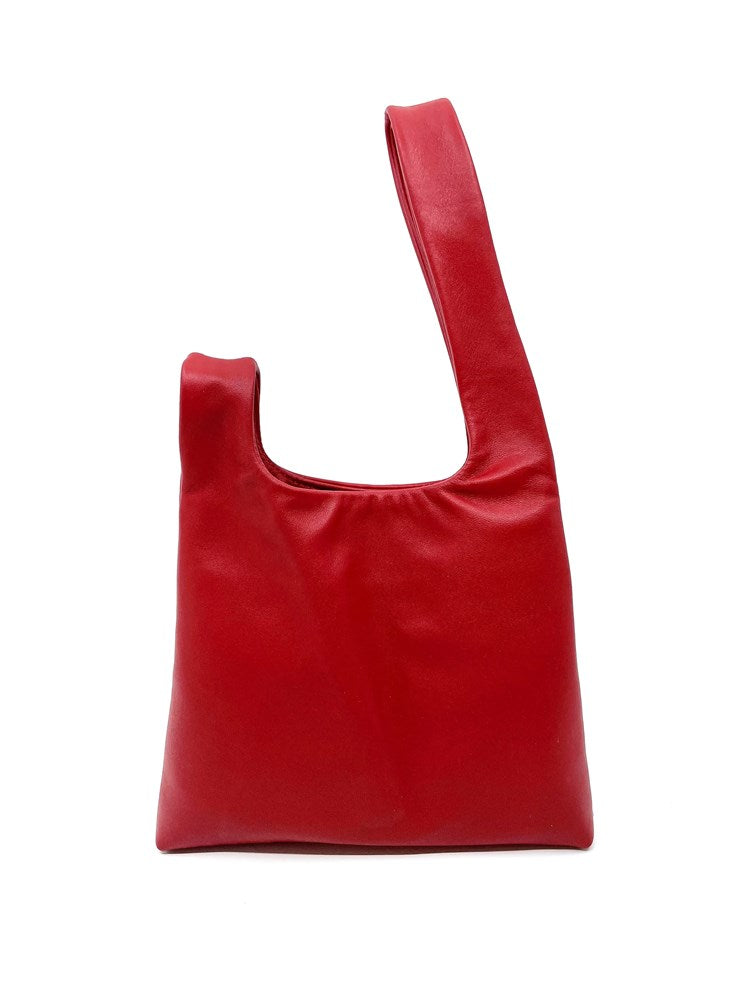 Bag | Leather Soft Sac | small | red | Kerin English