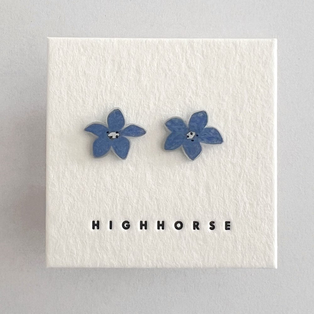 Earrings | Botanica periwinkle studs | Highhorse