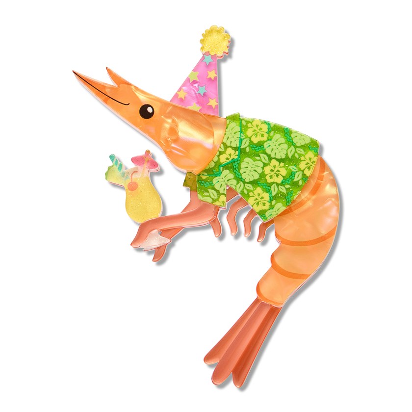 Brooch | Pascal the Party Prawn | Erstwilder
