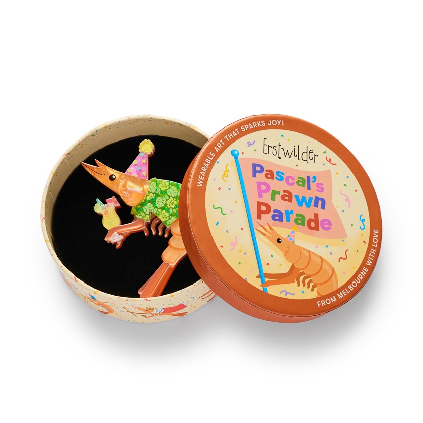 Brooch | Pascal the Party Prawn | Erstwilder