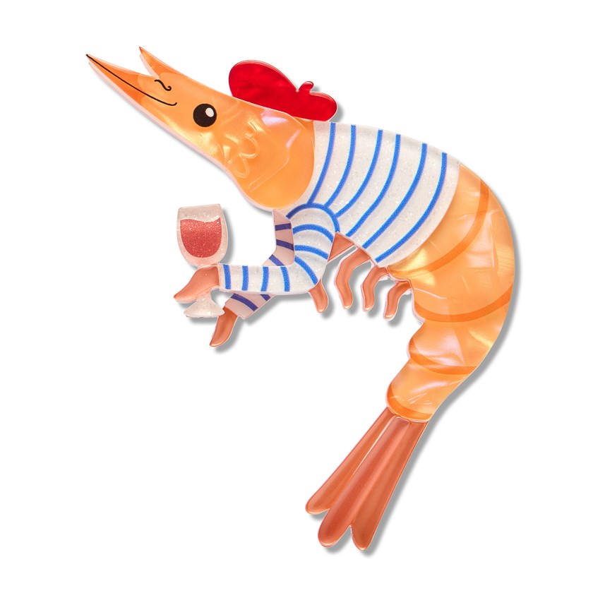 Brooch | Pascal the Parisian Prawn | Erstwilder