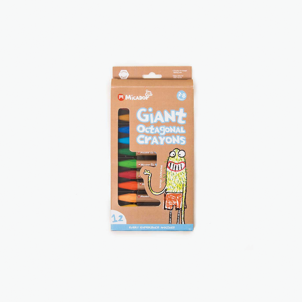Extra Thick Crayons | Octagonal Shape | Pack of 12