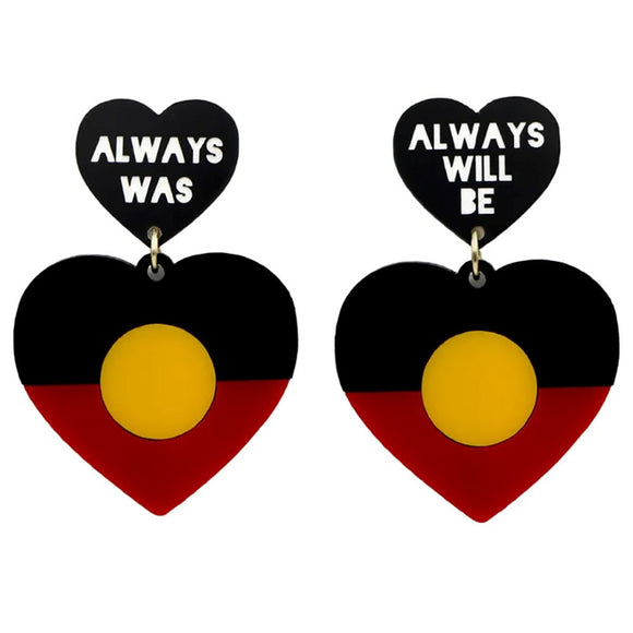 Earrings | Always was always will be flag | large