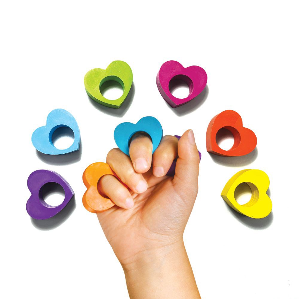 Crayons Set | Heart Ring | Set of 6