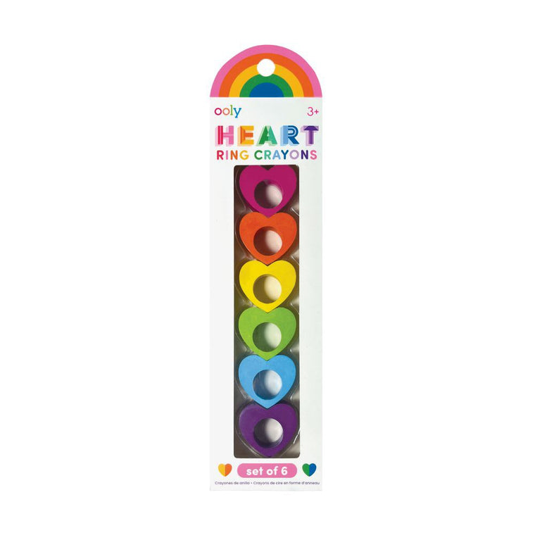 Crayons Set | Heart Ring | Set of 6