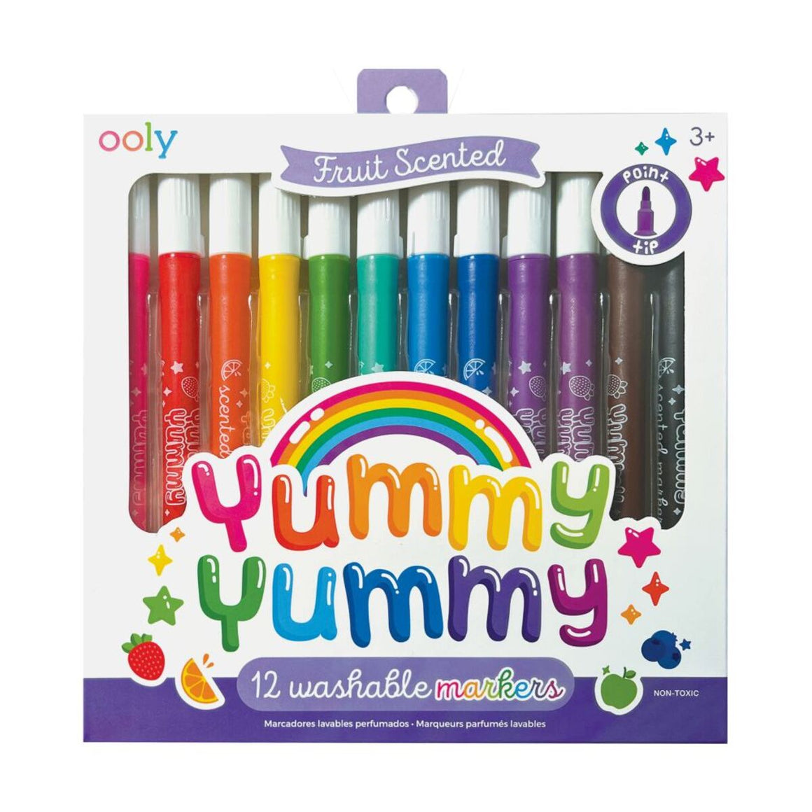 Fruit scented markers | Yummy Yummy | Set of 12