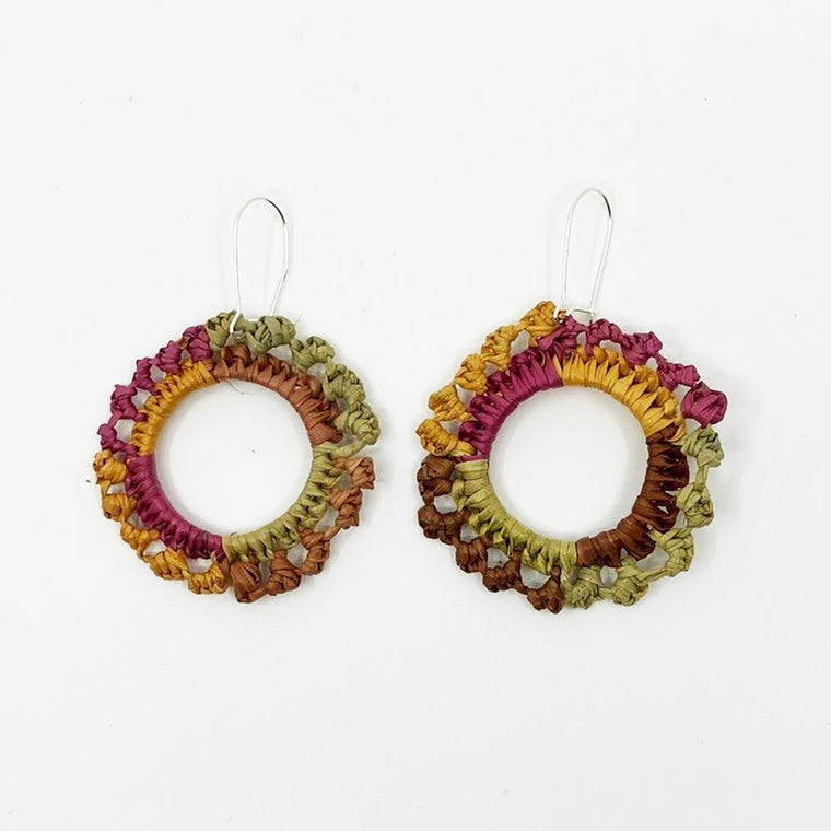 Earrings | Kunkanemkenh Pandanus by Dianne Nalorlman | Injalak Arts | medium