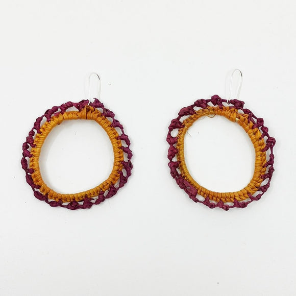 Earrings | Kunkanemkenh Pandanus by Adrienne Watson l | Injalak Arts | large