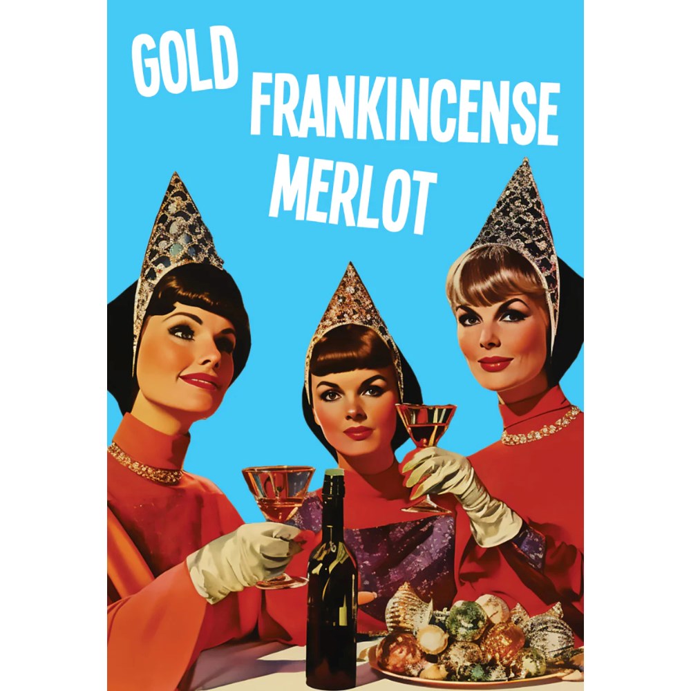 Greeting card | Gold frankinsense merlot | christmas