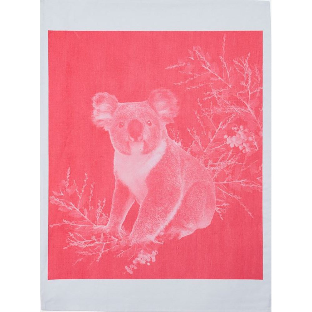 Tea Towel | Koala | Pink