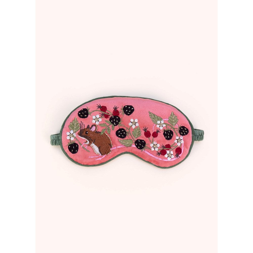 Eye Mask | Velvet Embroidered | Mouse