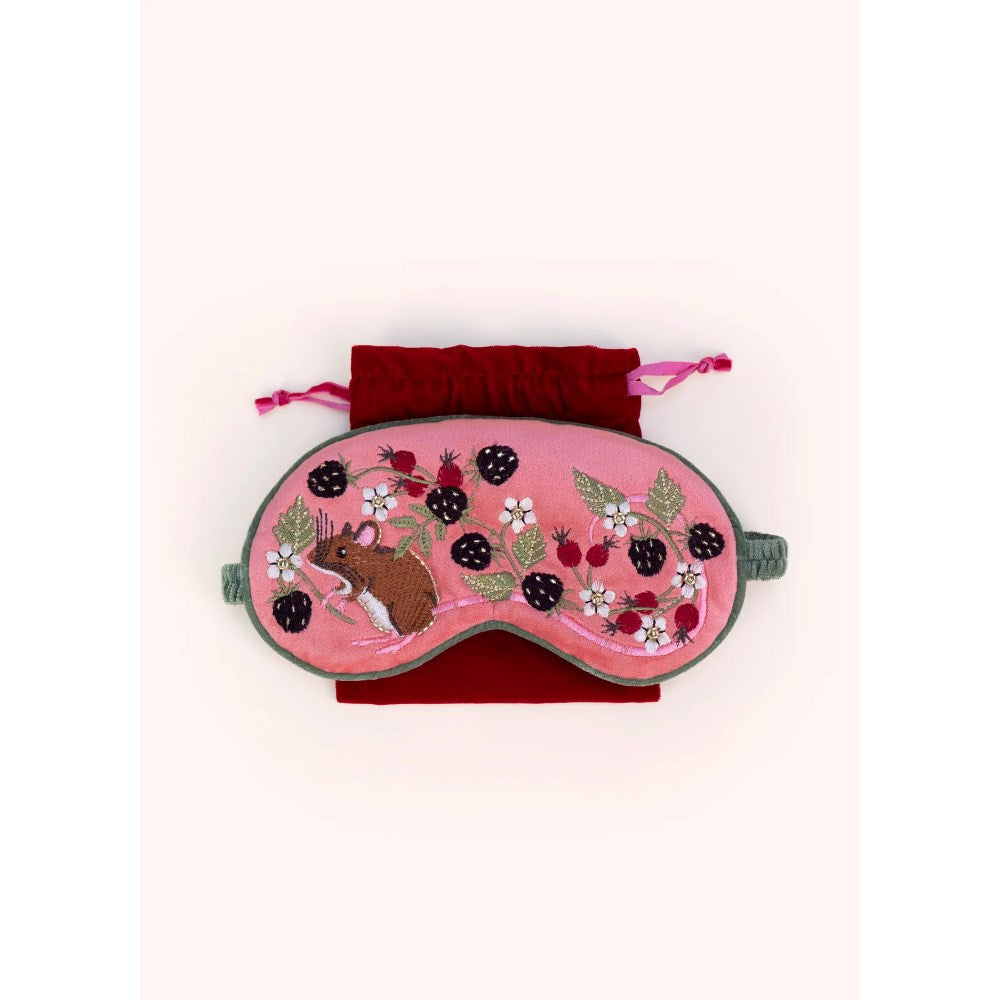 Eye Mask | Velvet Embroidered | Mouse