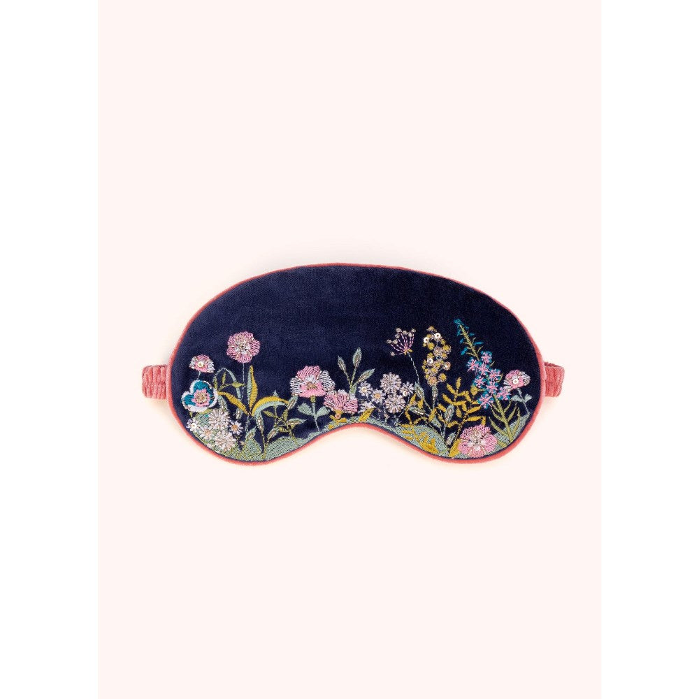Eye Mask | Velvet Embroidered | Floral
