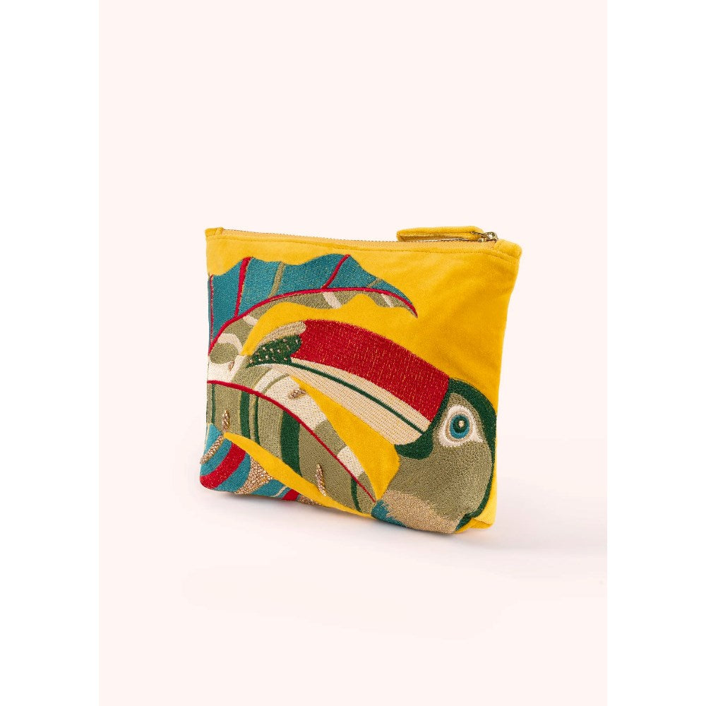 Pouch | Velvet Embroidered | Medium