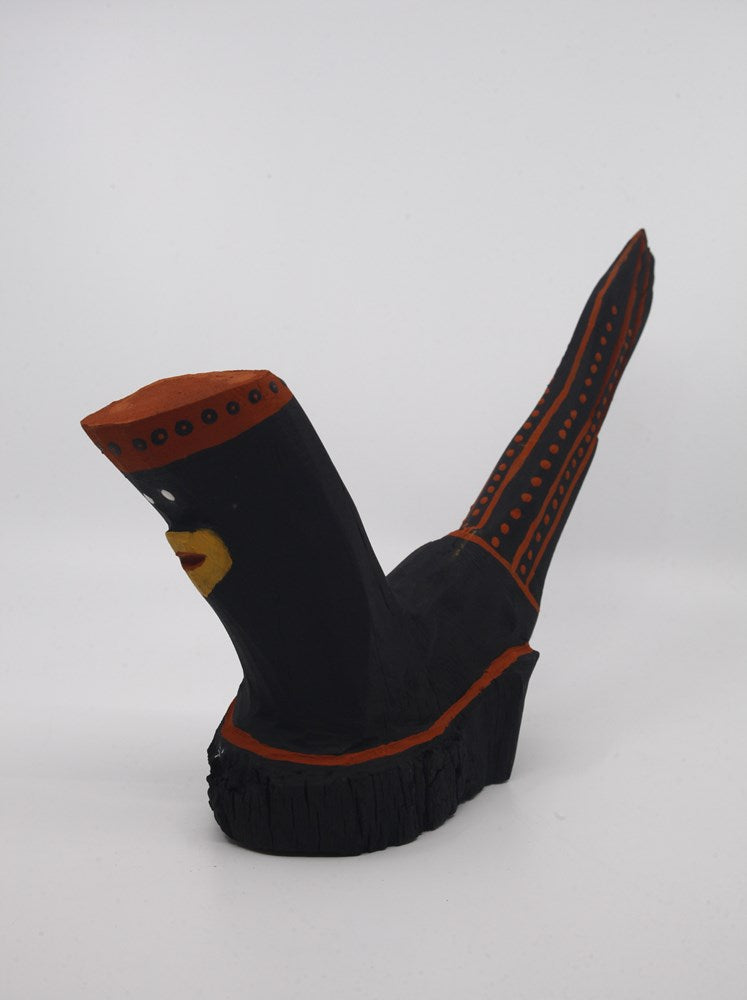 Sculpture | Black Cockatoo carving by Raphaelina Babui | Ngaruwanajirri Inc