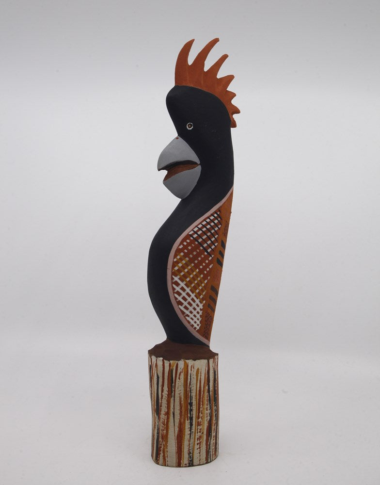 Sculpture | Black Cockatoo carving by Thomas Munkanome | Ngaruwanajirri Inc