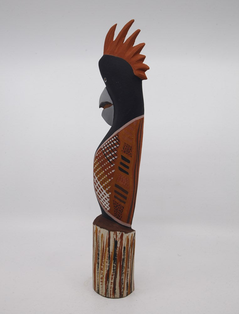 Sculpture | Black Cockatoo carving by Thomas Munkanome | Ngaruwanajirri Inc