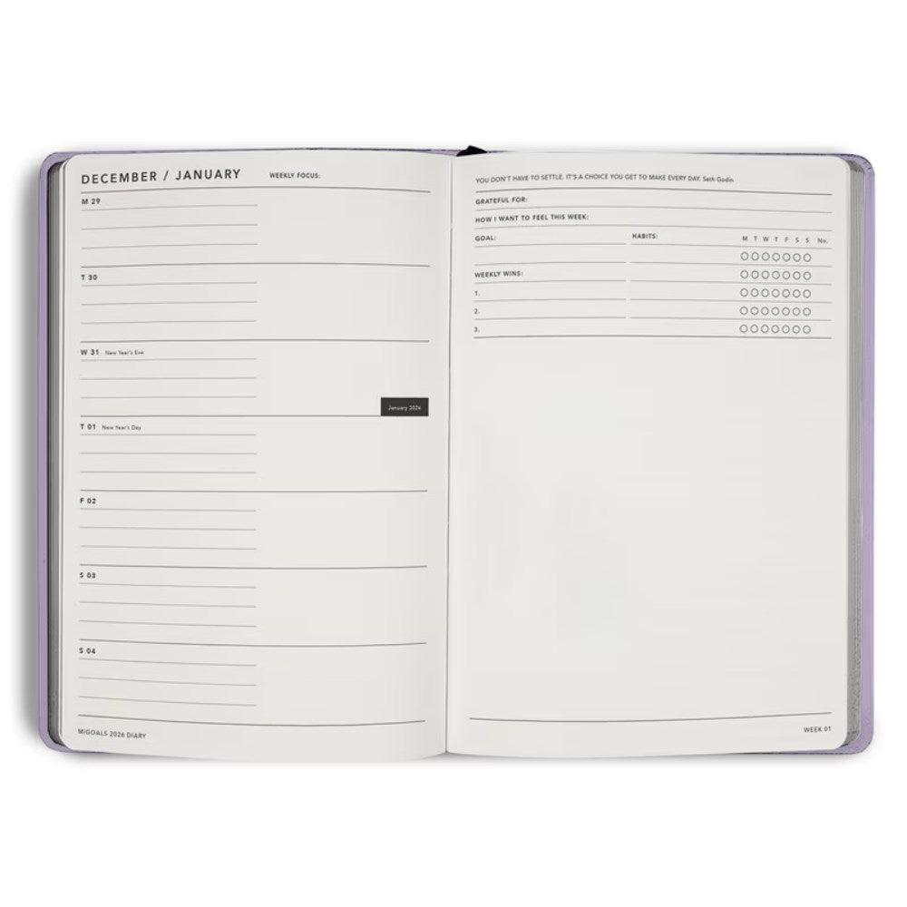 2026 diary | A5 SC | weekly notes | MiGoals