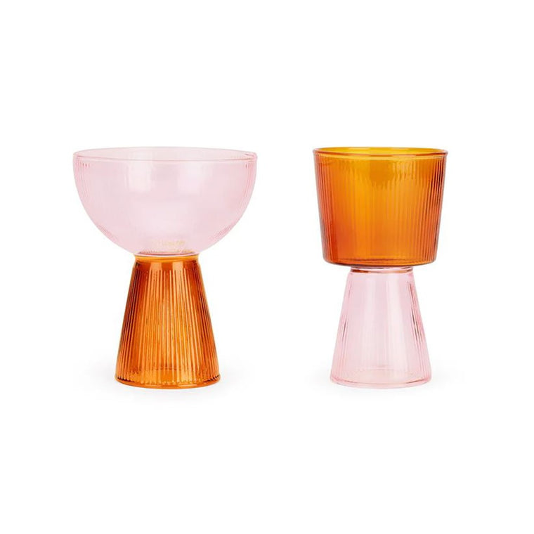 Glassware (set of 2) | Fuschia Orange | Yinka Ilori for MoMA