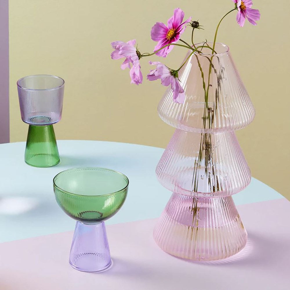 Glassware (set of 2) | Green Purple | Yinka Ilori for MoMA