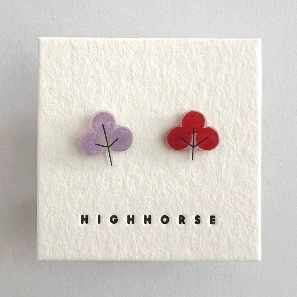 Earrings | Botanica clover studs | Highhorse