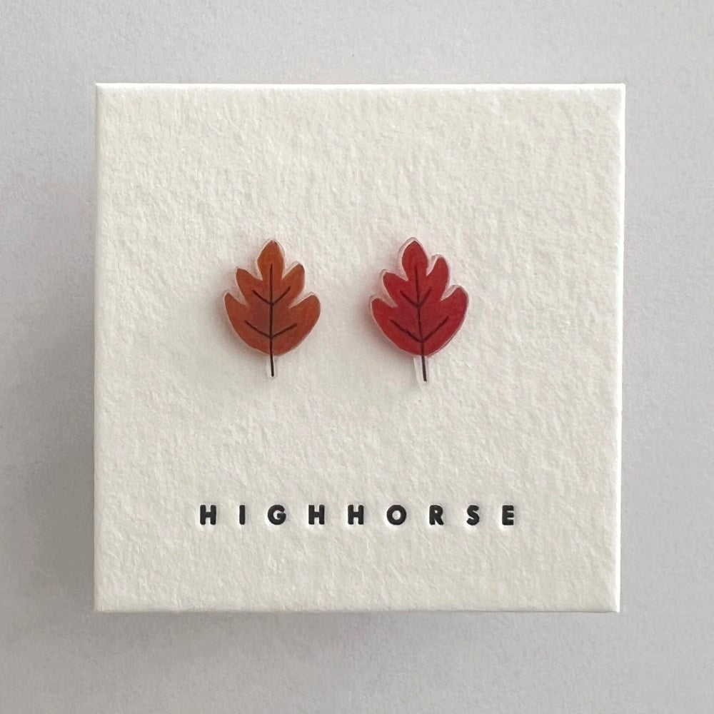 Earrings | Botanica oak leaf studs | Highhorse