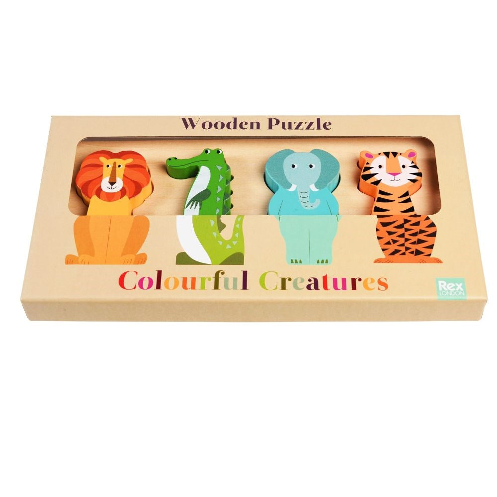 Puzzle | Colourful creature | wooden