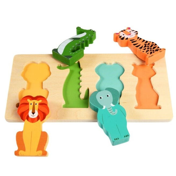Puzzle | Colourful creature | wooden