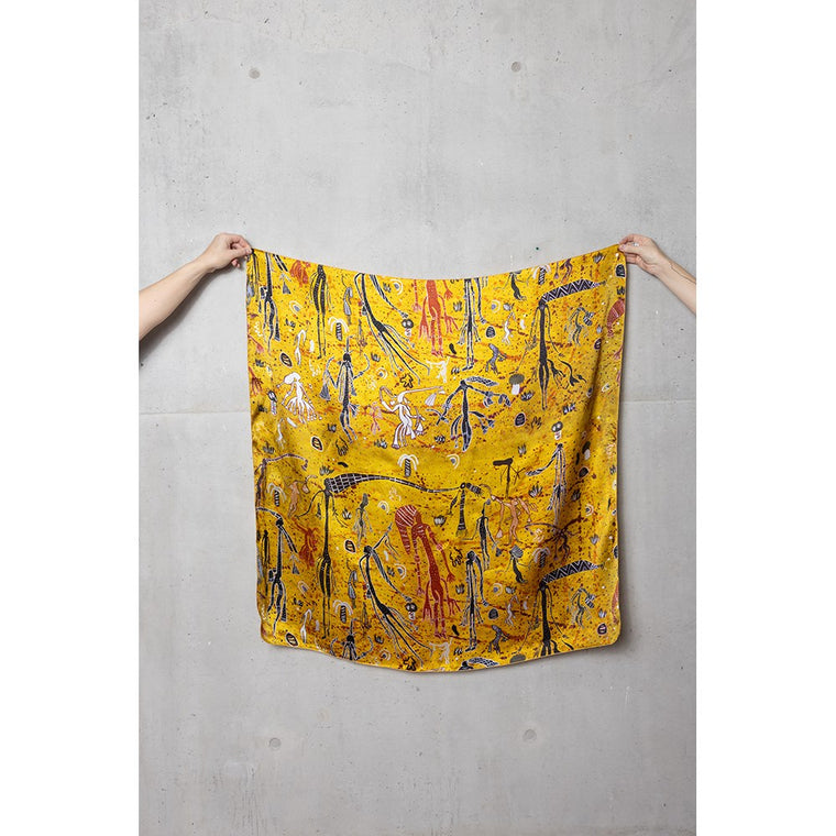 Scarf | Silk Satin | Kira Kiro Spirits | Waringarri Arts