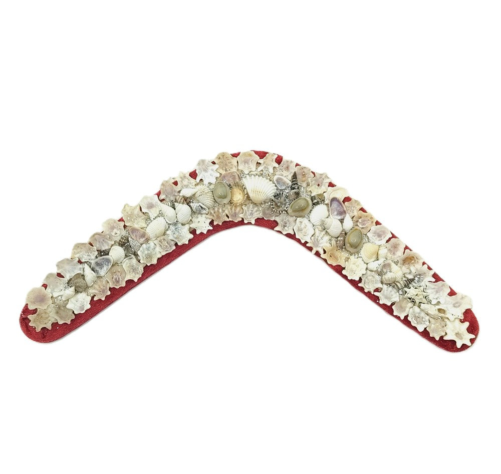 Shellwork Boomerang | Marilyn Russell | Red