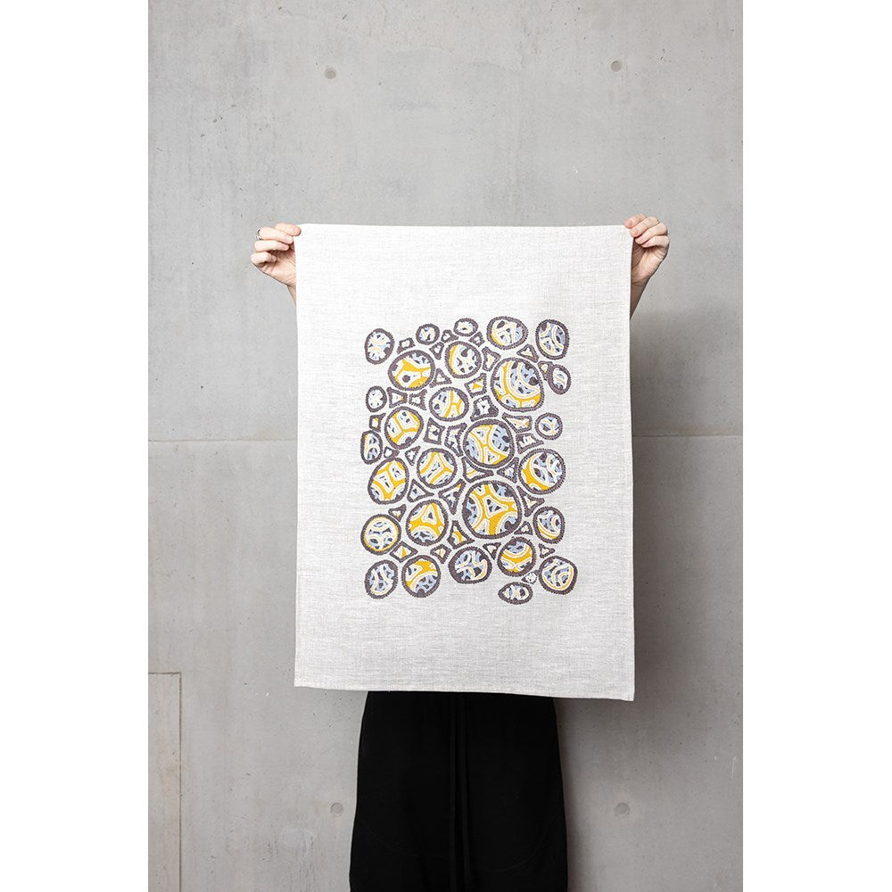 Tea towel | Luga 'Cracked Mud' | Waringarri Arts