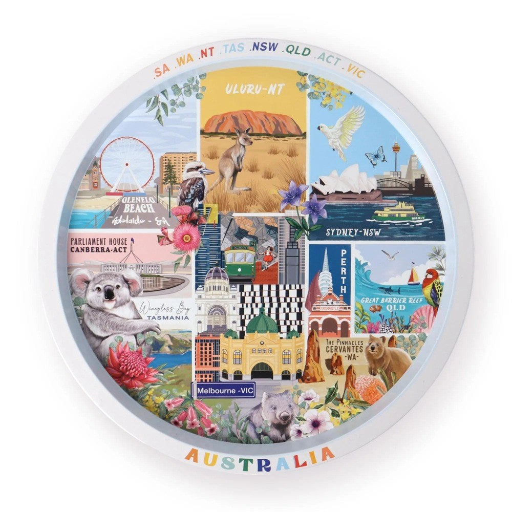 Tray | Gday Australia | tin | round