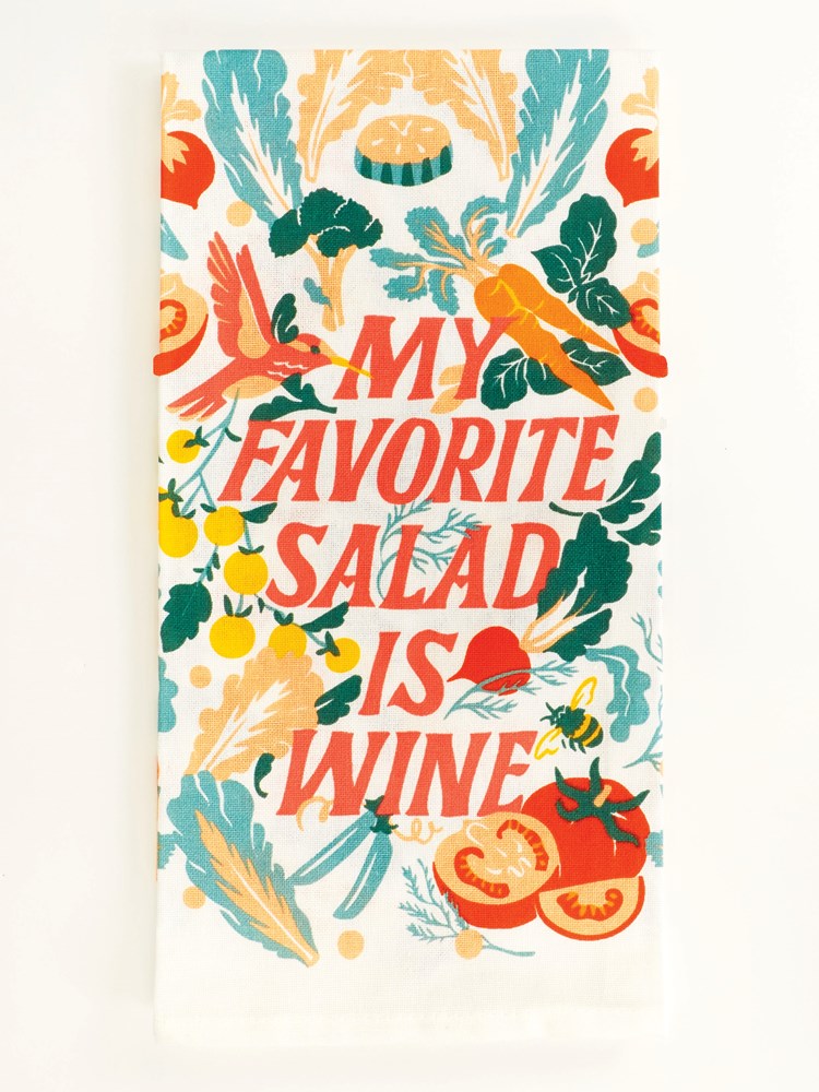 Tea towel | My Favorite salad is wine`