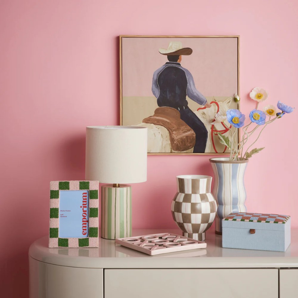 Photo Frame | Beaded Check