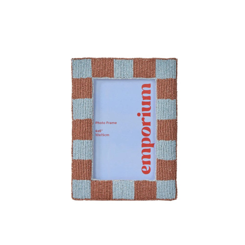 Photo Frame | Beaded Check