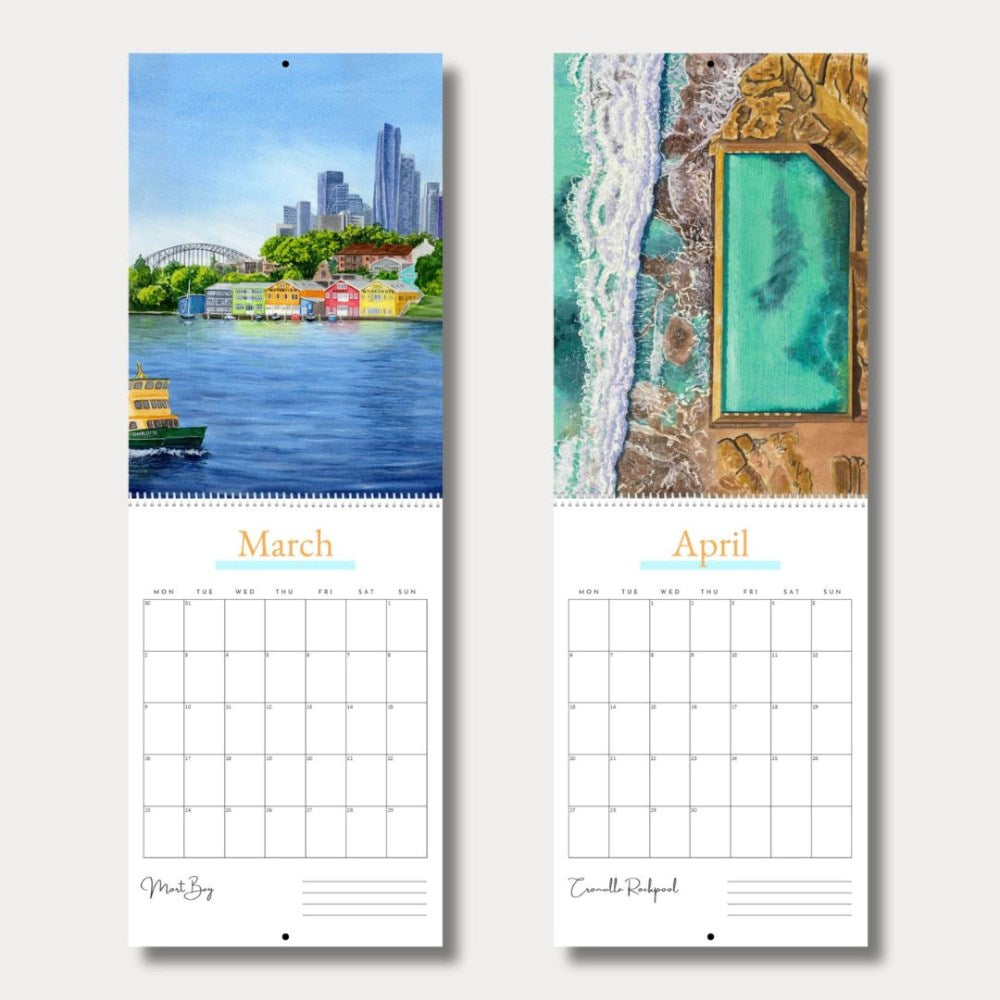 2026 Calendar | Colours of water by Cindy Schuele