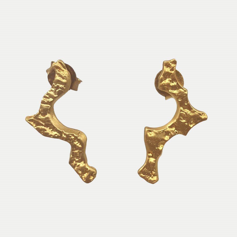 Earrings | Gold slither | Lisa Roet