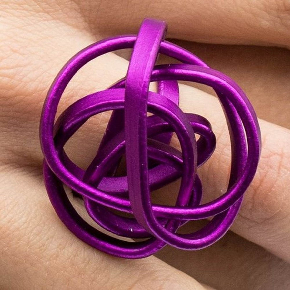 Ring | Fine knot | aluminium | purple