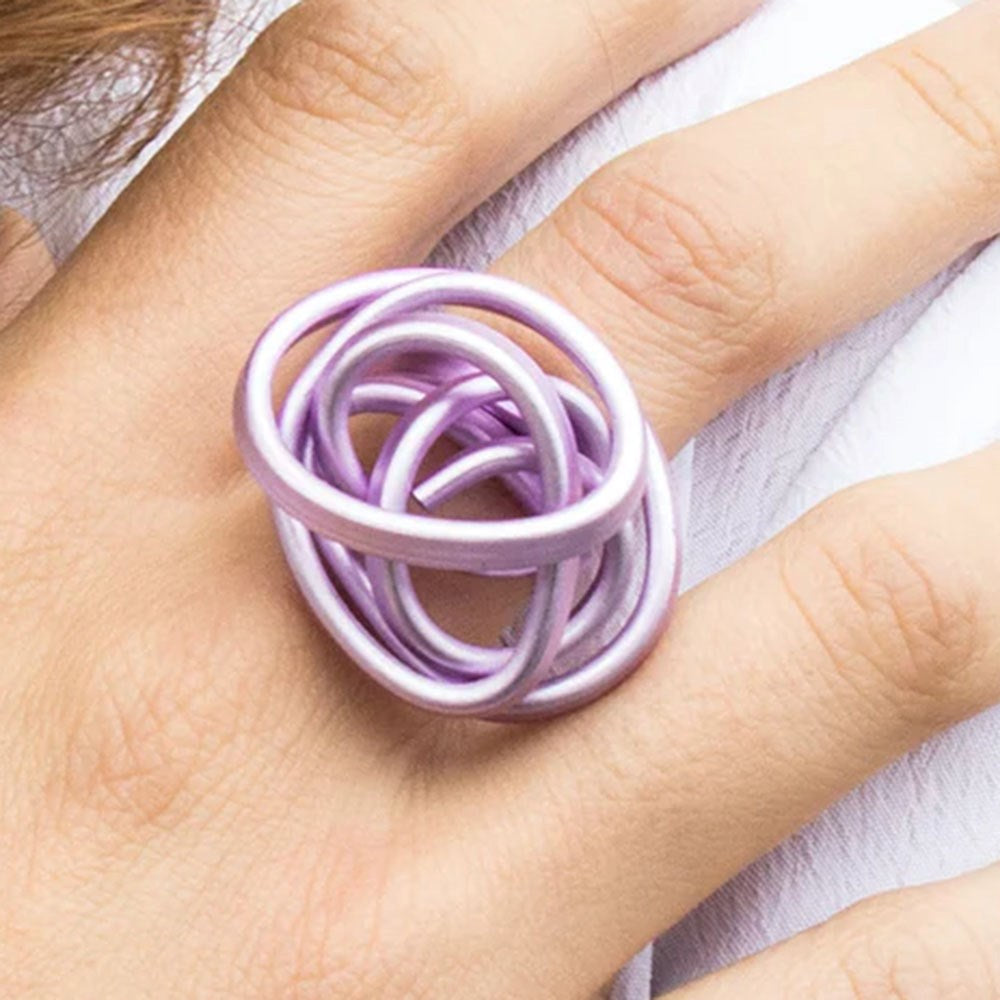 Ring | Fine knot | aluminium | purple