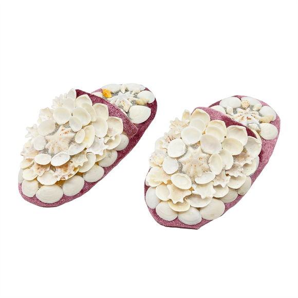 Shellwork slippers | Marilyn Russell | purple