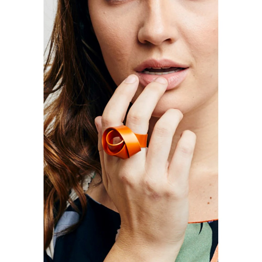 Ring | Thick knot | Orange