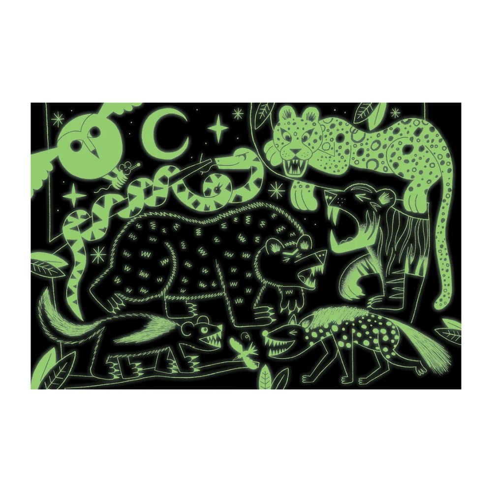 Puzzle | Glow in the Dark Land Predators | 100 pieces